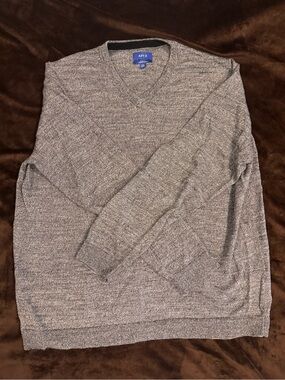 Apt. 9 Men's Heathered Light Gray V-Neck Sweater